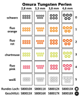 FTM Omura Tungsten Perlen - rundes Loch